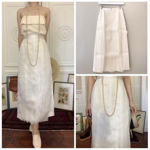 🆕Pleated Accents Midi Zip Closure Skirt